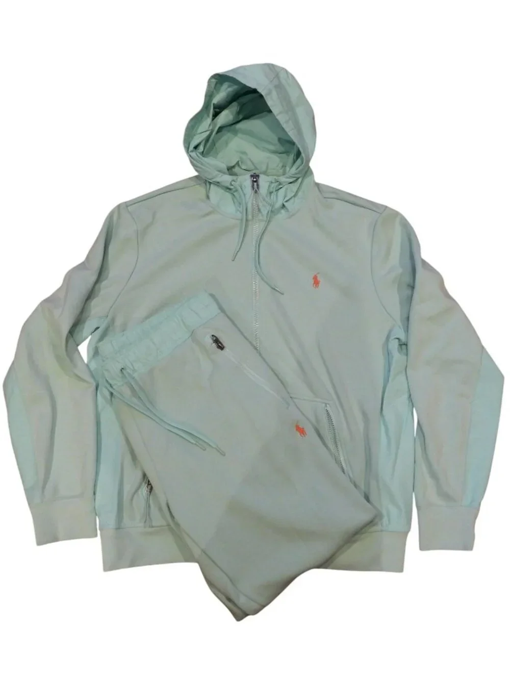 Polo Ralph Lauren Water Repellent Double Knit Mint Men's Hoodie & Jogger Pants